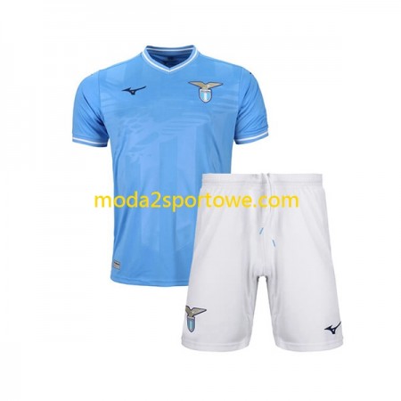 Koszulka SS LAZIO Dziecięcy Domowe Stroje Piłkarskie 2023/24 Krótki Rękaw